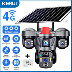 Vextron™ 4G SIM Card Solar Security Camera (Triple-Lens &amp; 360° Vision)