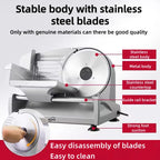 Vextron™ Professional Electric Meat & Food Slicer (190mm Stainless Steel Blade)